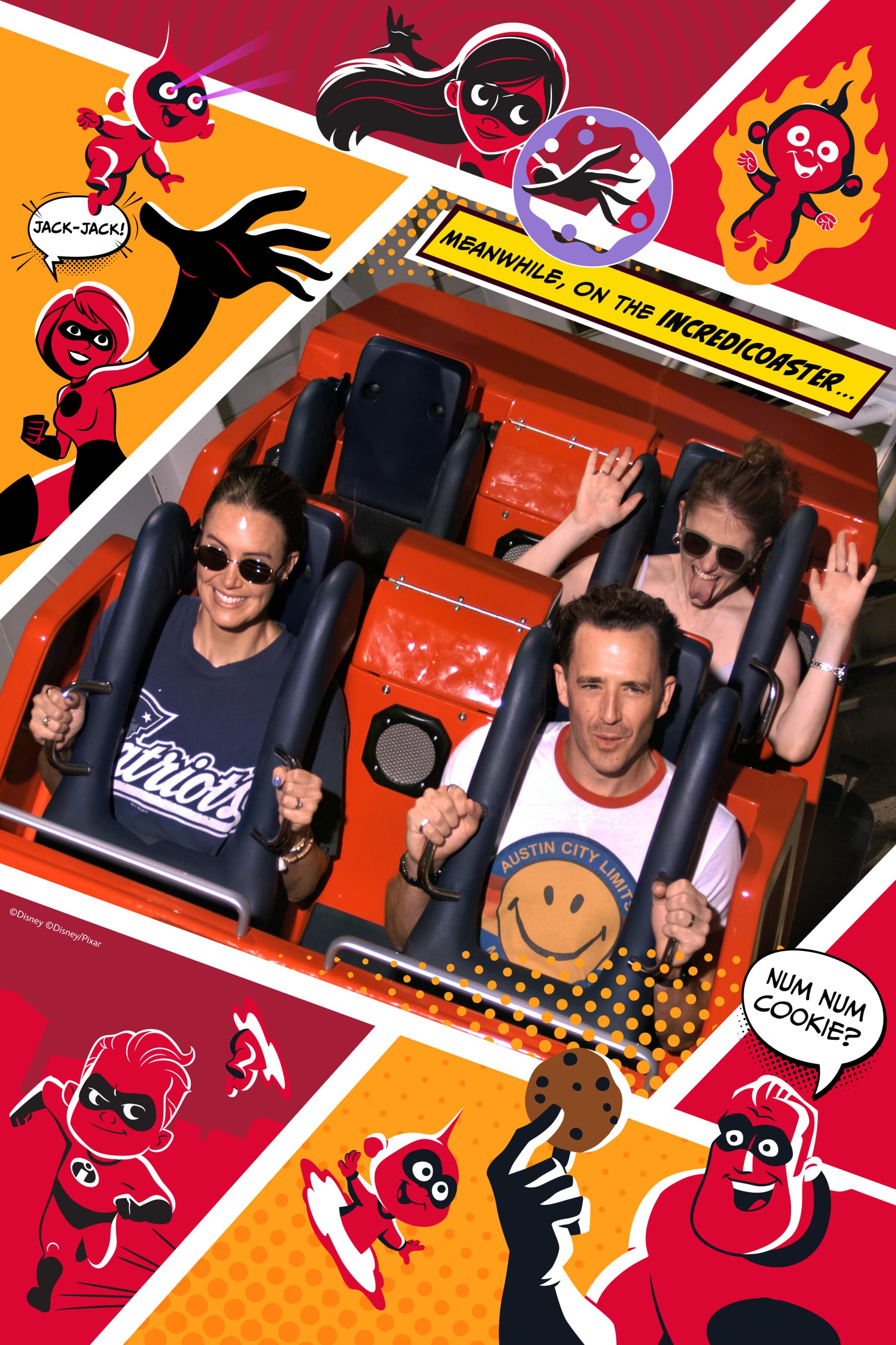 Kai and Chase on the Incredicoaster at Disneyland